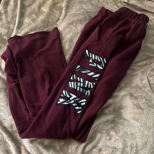 PINK velvet bootcut sweats
